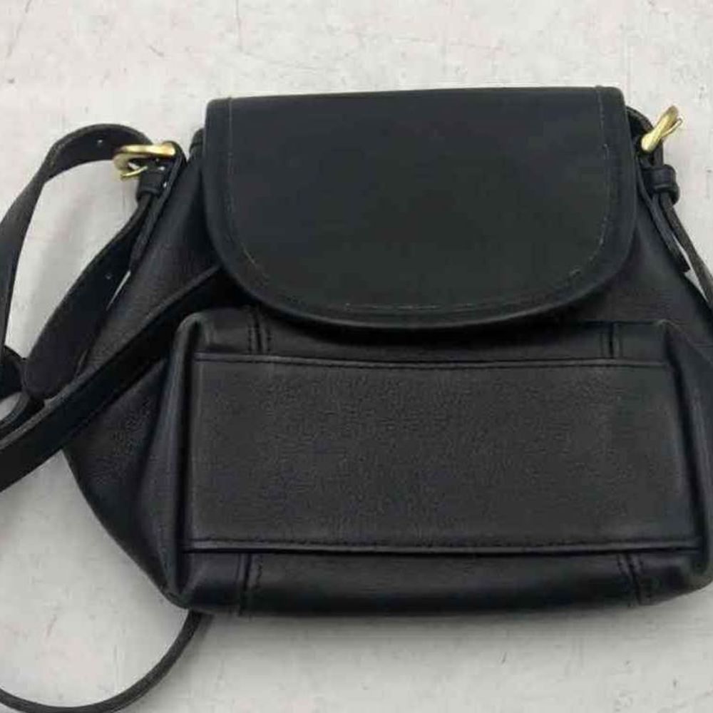 Coach Designer Vintage Y2k Black Leather Crossbody Purse Shoulder Bag - Picture 4 of 14